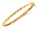 10K Yellow Gold Twisted Polished Bracelet Bangle